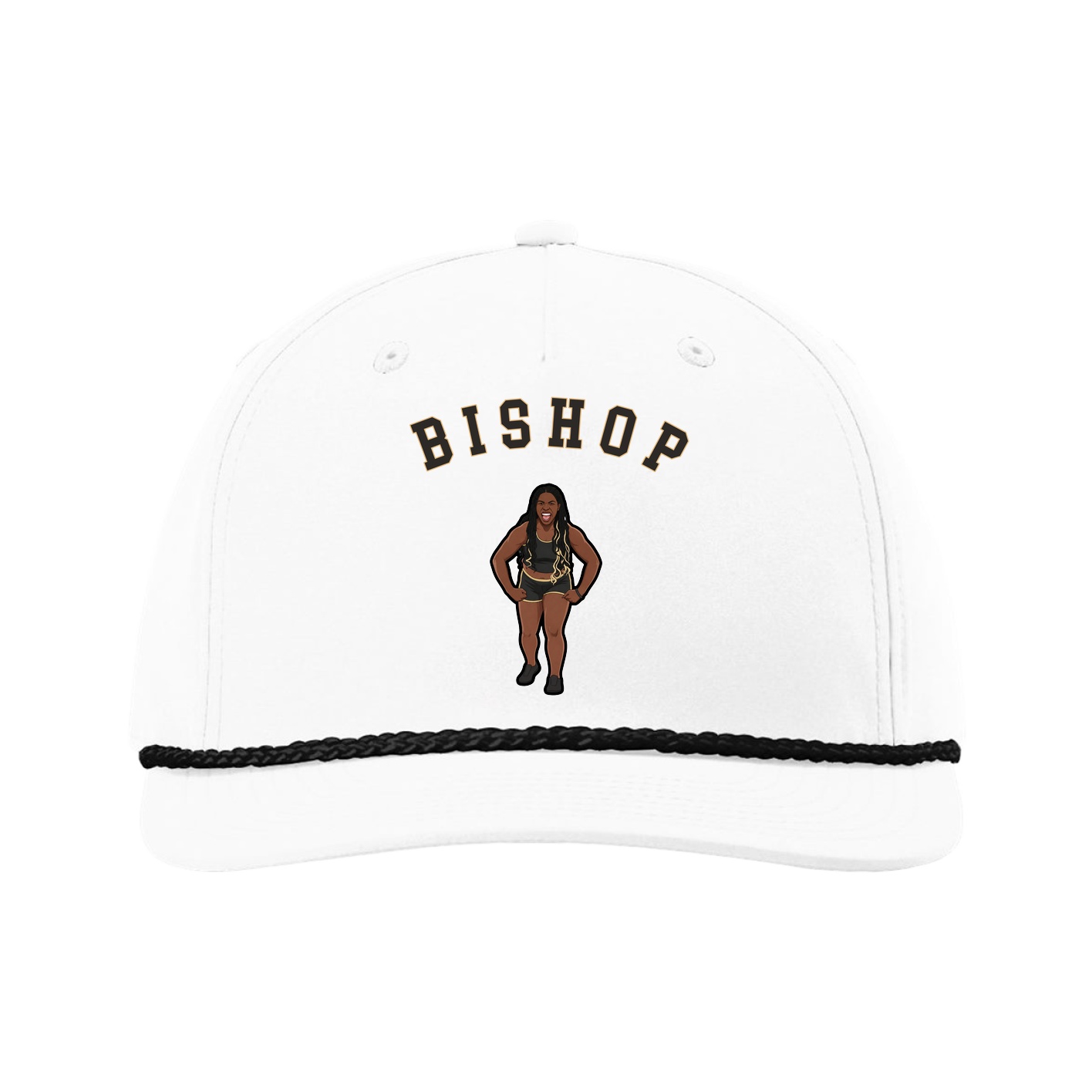 Five-Panel Classic Rope Cap — Shirsey Arch in White