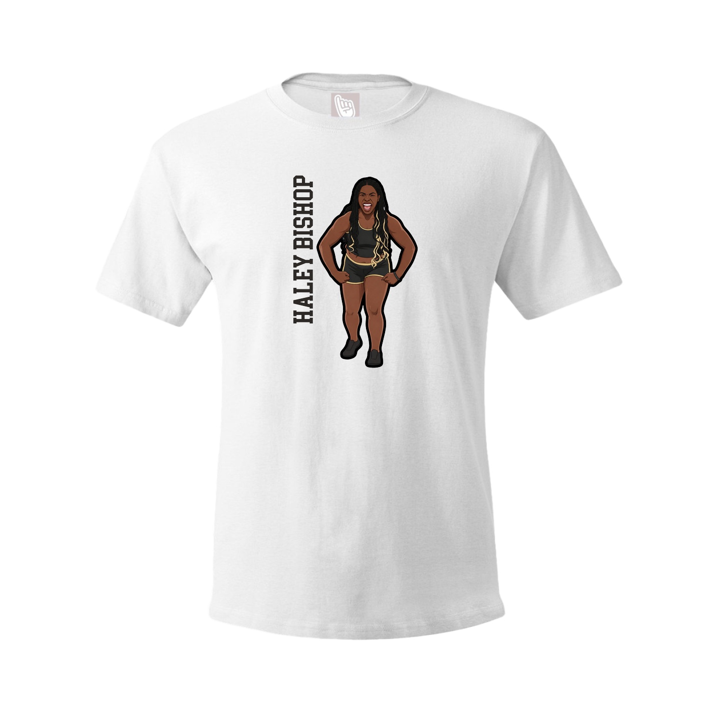 Tee — Name Vertical in White