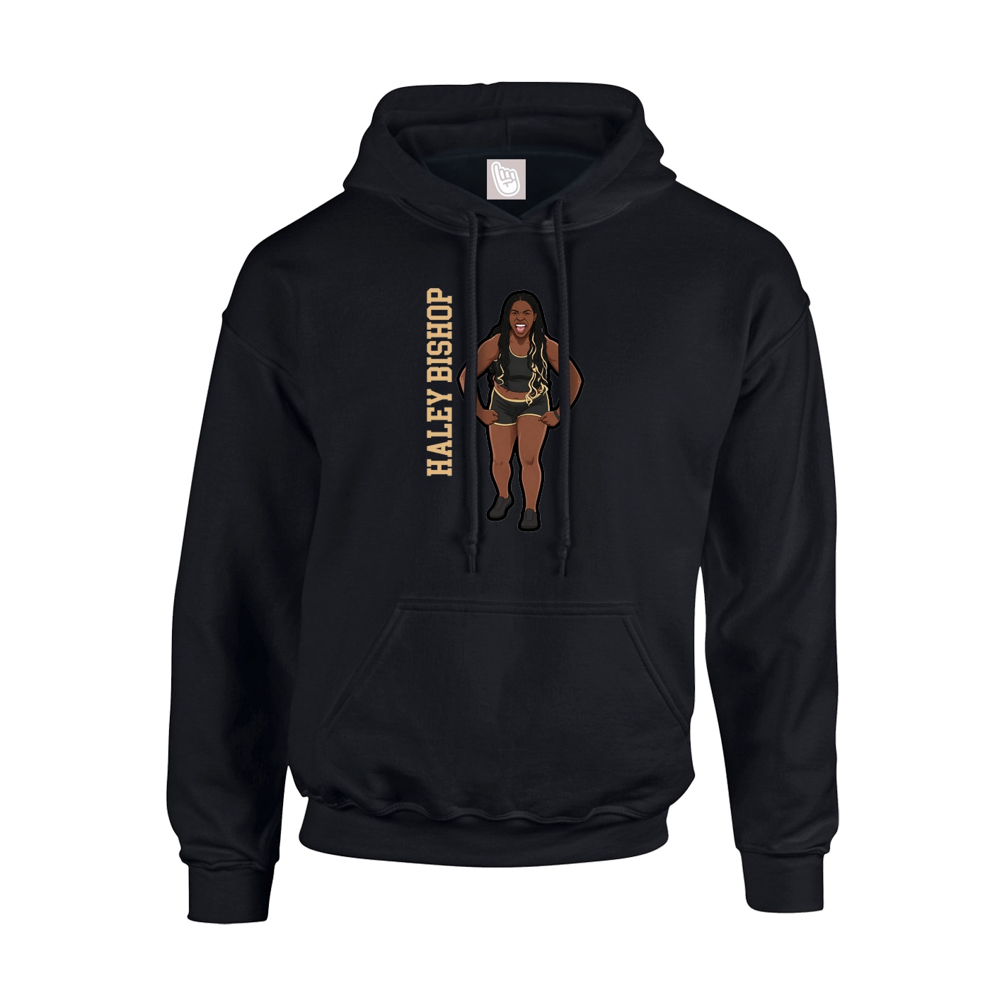 Youth Hoodie — Name Vertical in Black