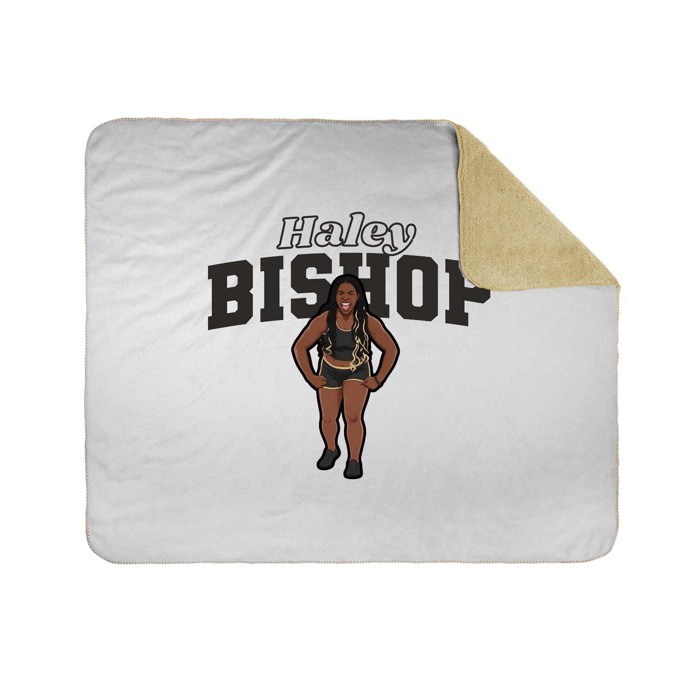 Throw Blanket — Name Arch in White