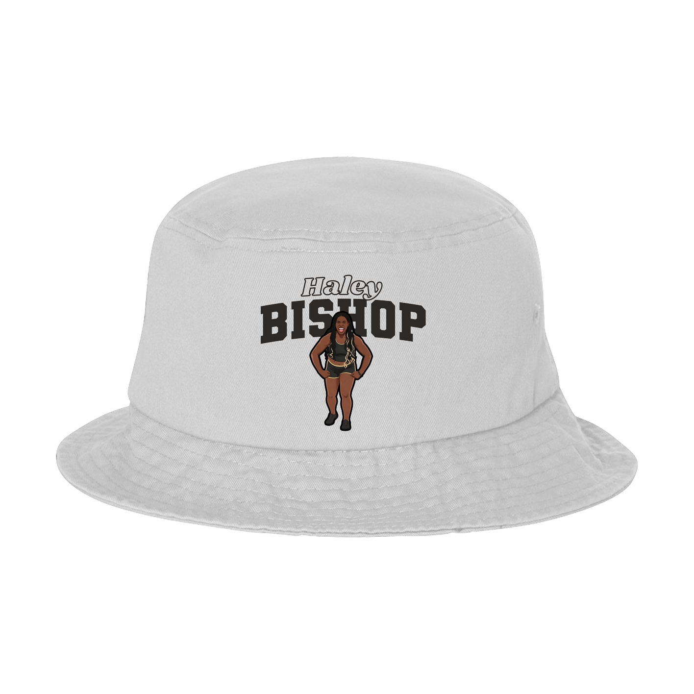 Bucket Cap — Name Arch in White