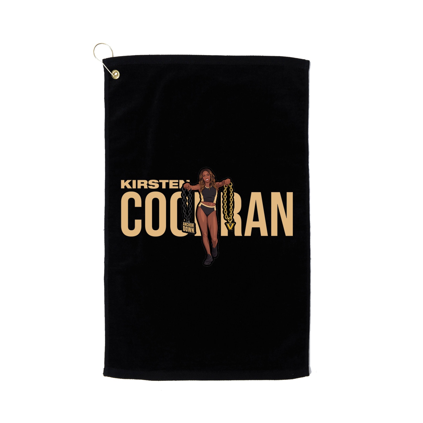 Golf Towel — Player Name in Black
