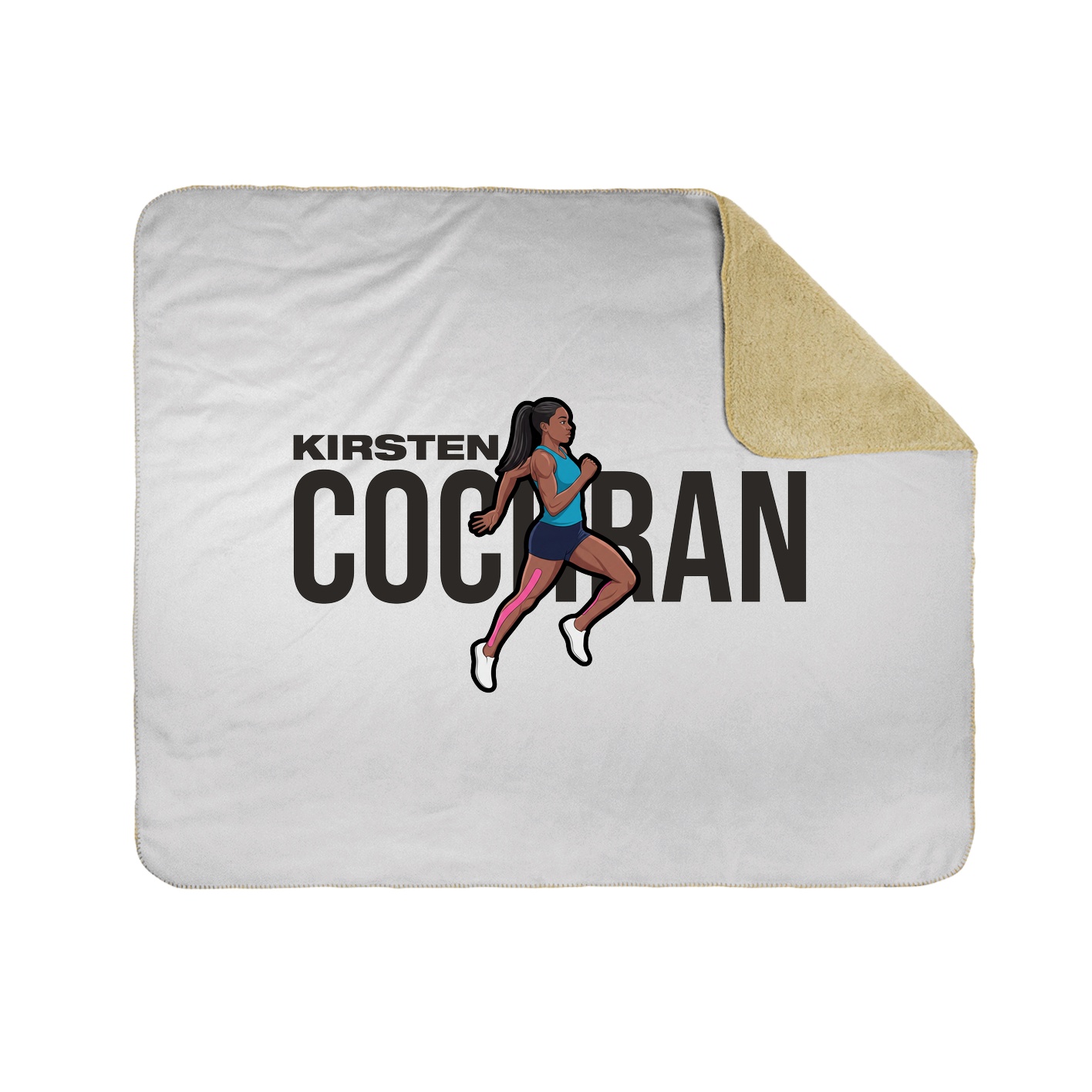 Throw Blanket — Player Name in White