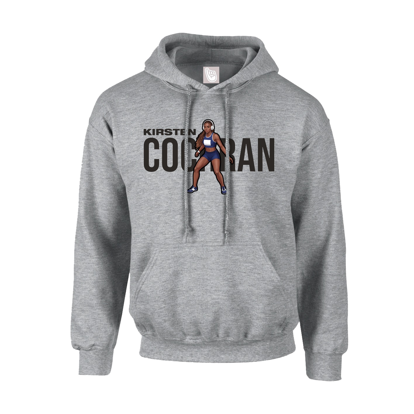 Youth Hoodie — Player Name in Grey