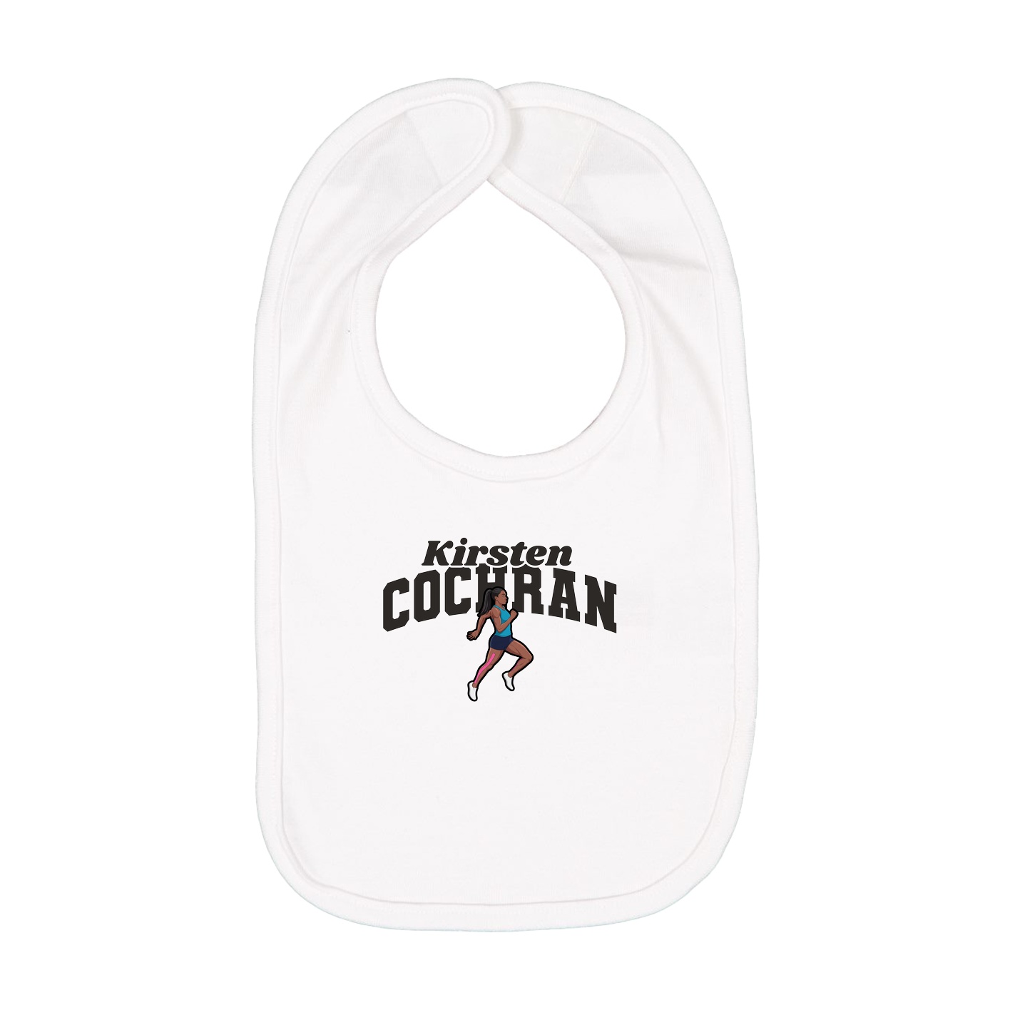 Infant Bib — Signature Arch in White