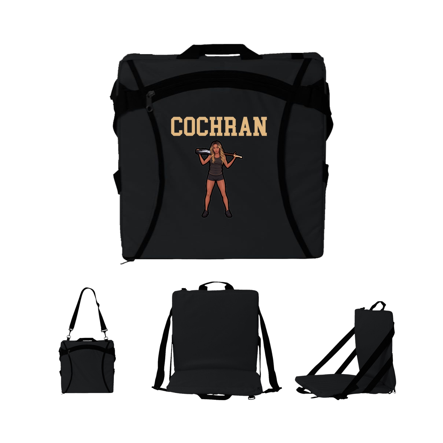 Folding Stadium Seat — Shirsey in Black