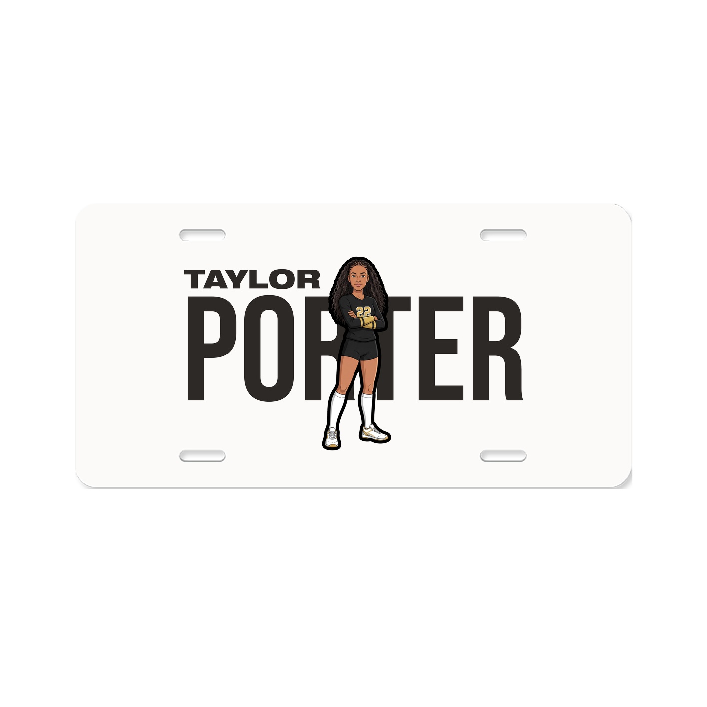 License Plate — Player Name in Classic