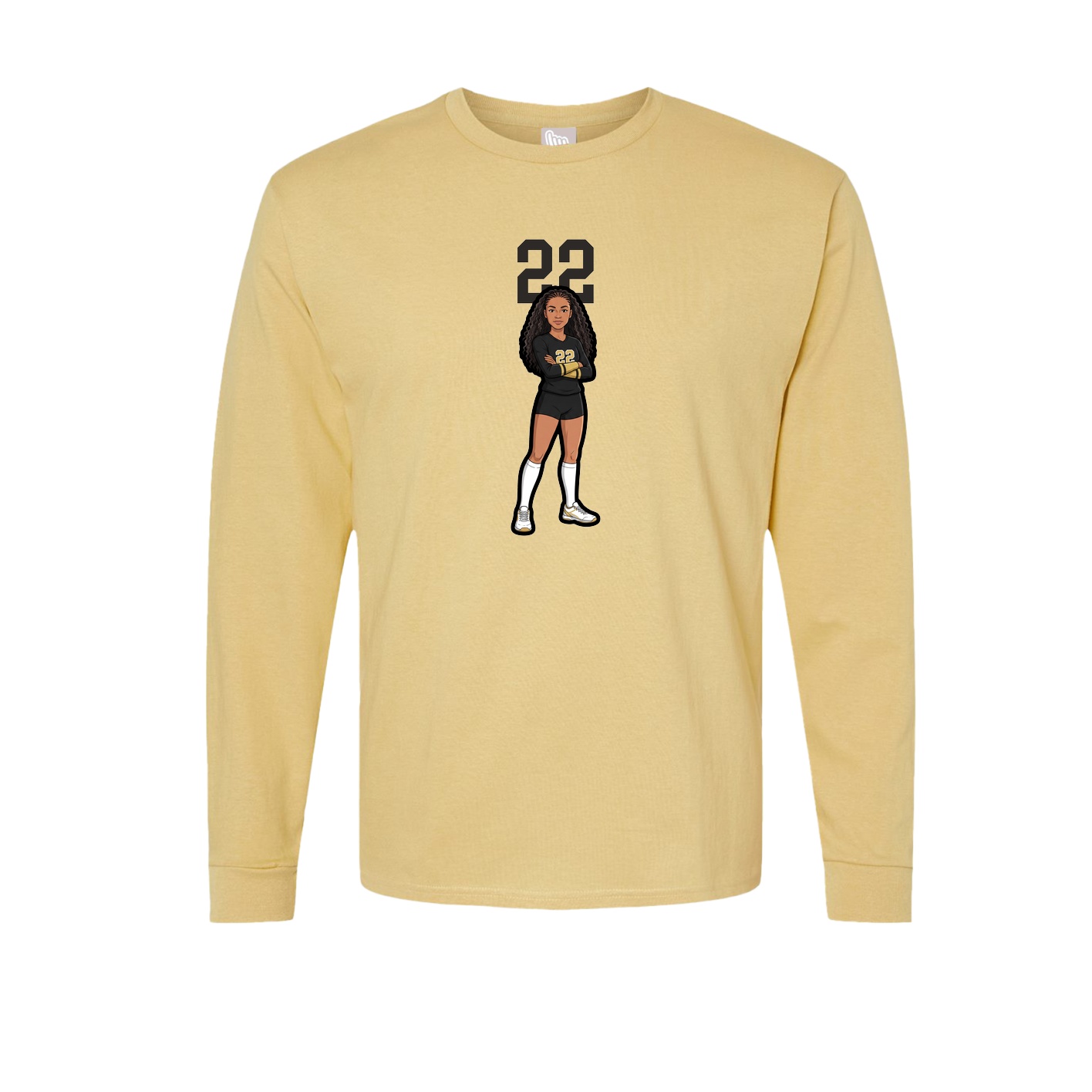 Long Sleeve Tee — Number Top in Vegas Gold