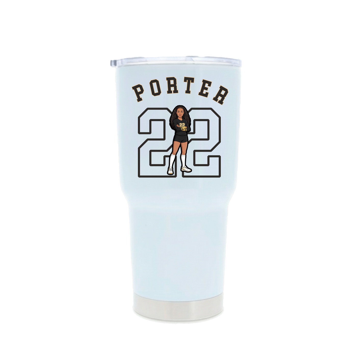 30oz Stainless Steel Tumbler — Shirsey Arch in White