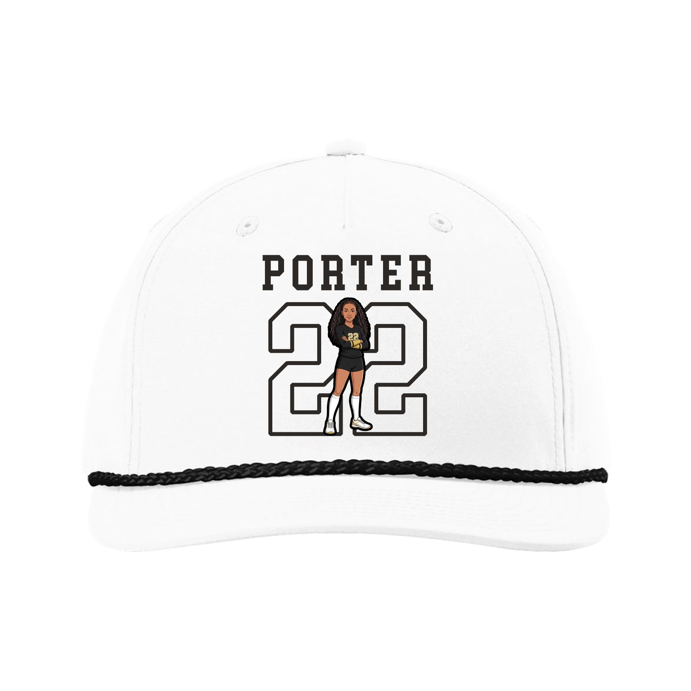 Five-Panel Classic Rope Cap — Shirsey in White