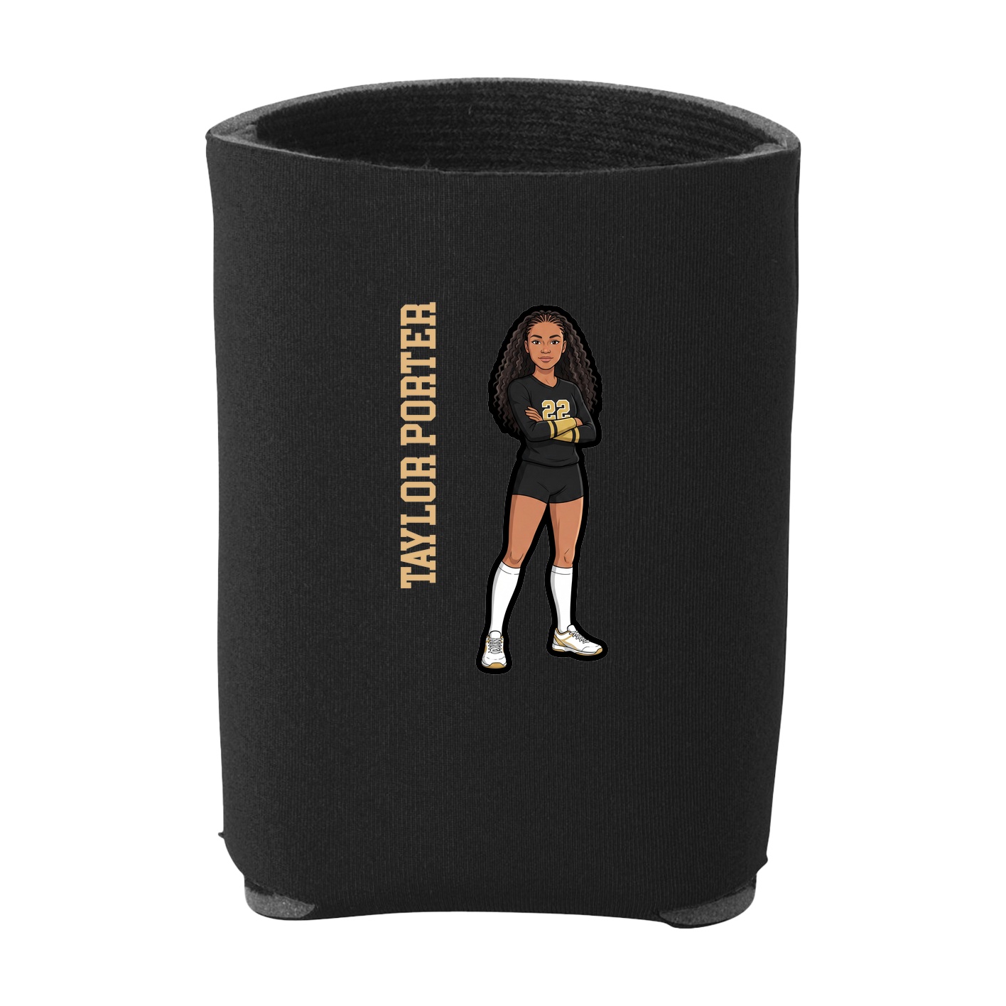 Can Holder — Name Vertical in Black