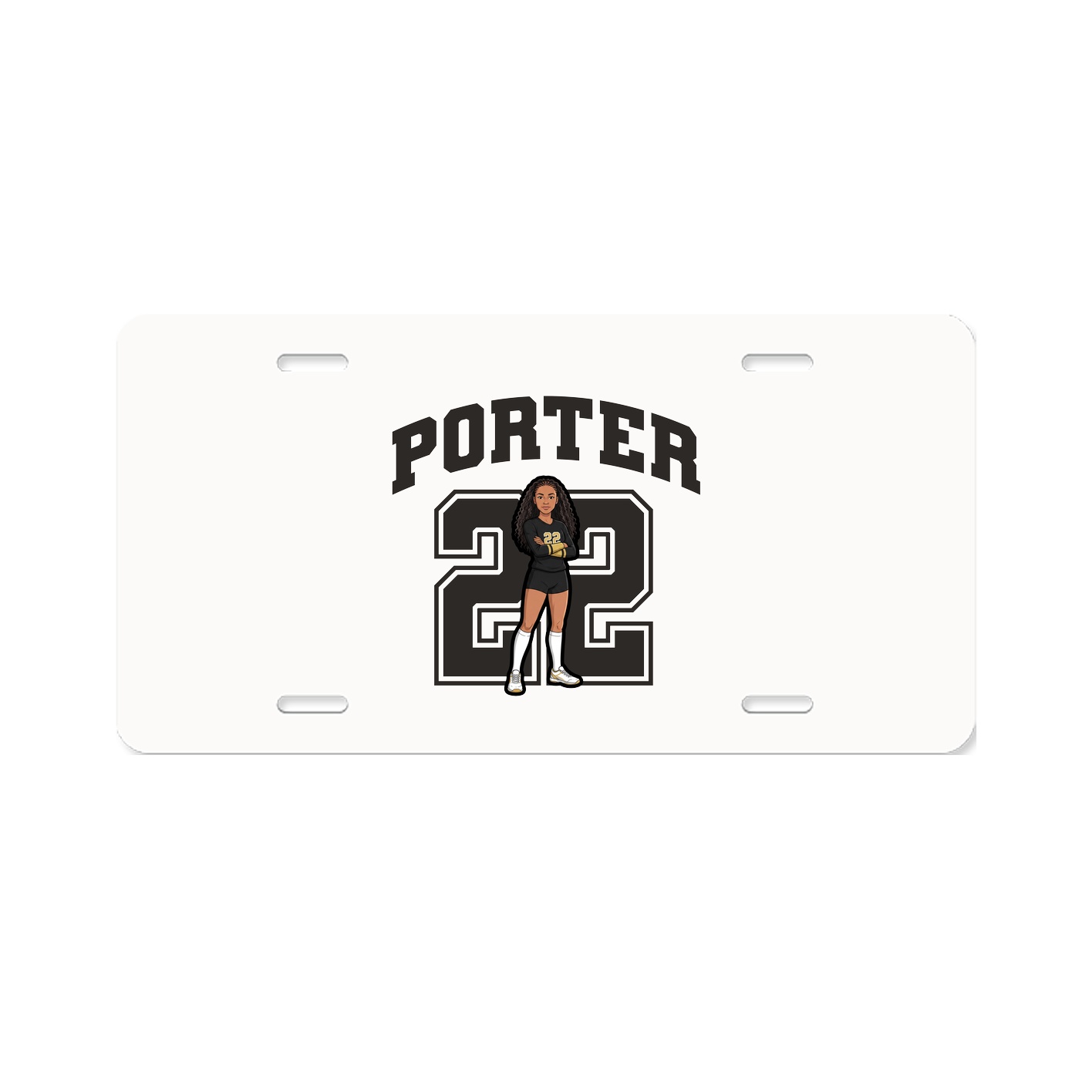 License Plate — Number in Classic