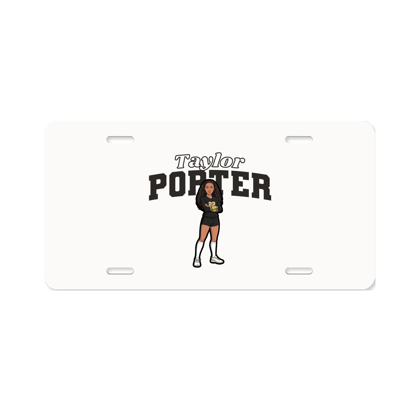 License Plate — Name Arch in Classic