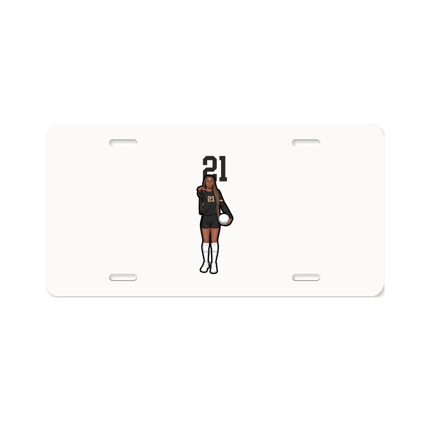 License Plate — Number Top in Classic