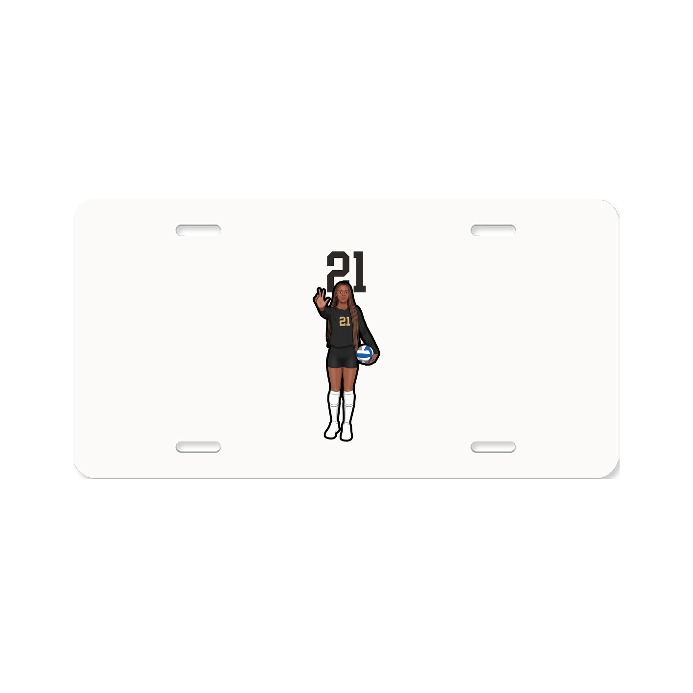 License Plate — Number Top in Classic