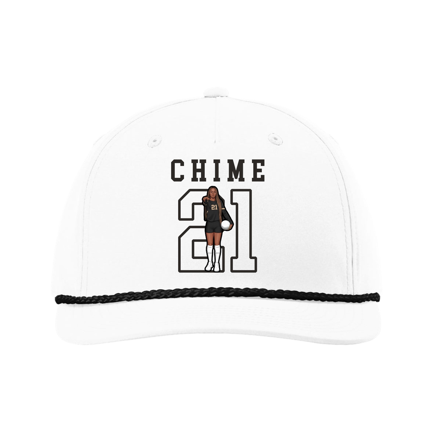 Five-Panel Classic Rope Cap — Shirsey in White