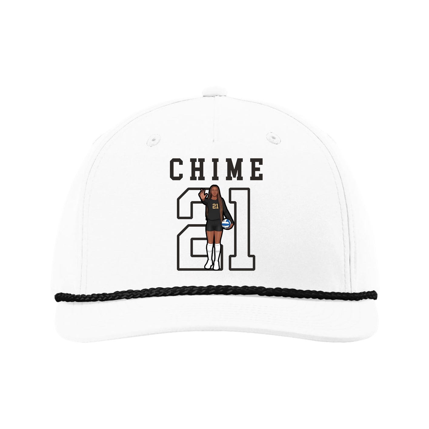 Five-Panel Classic Rope Cap — Shirsey in White