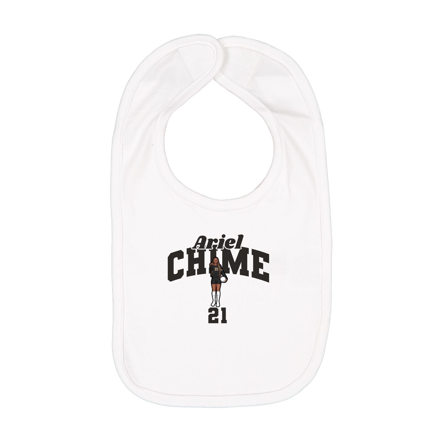 Infant Bib — Signature Arch in White