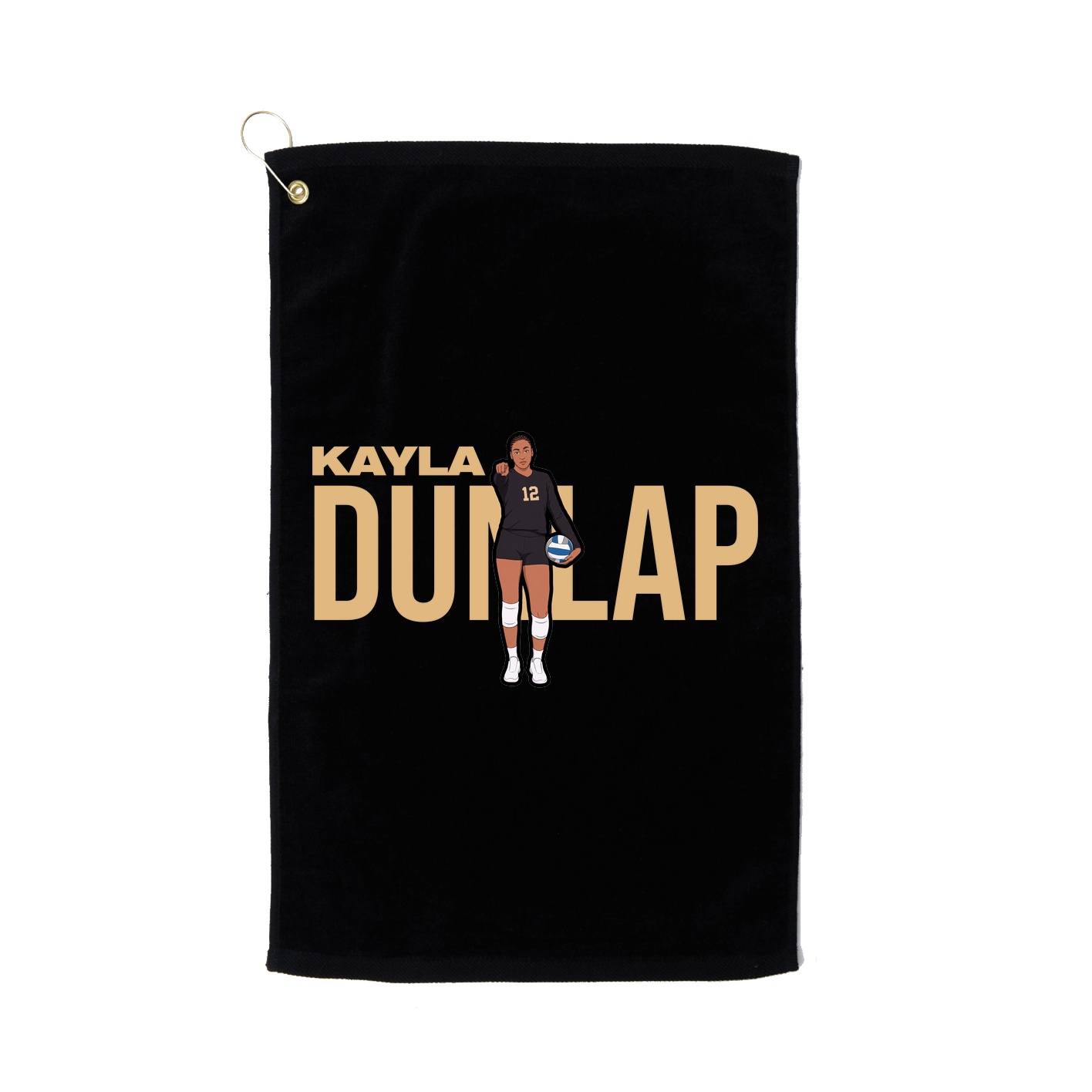 Golf Towel — Player Name in Black