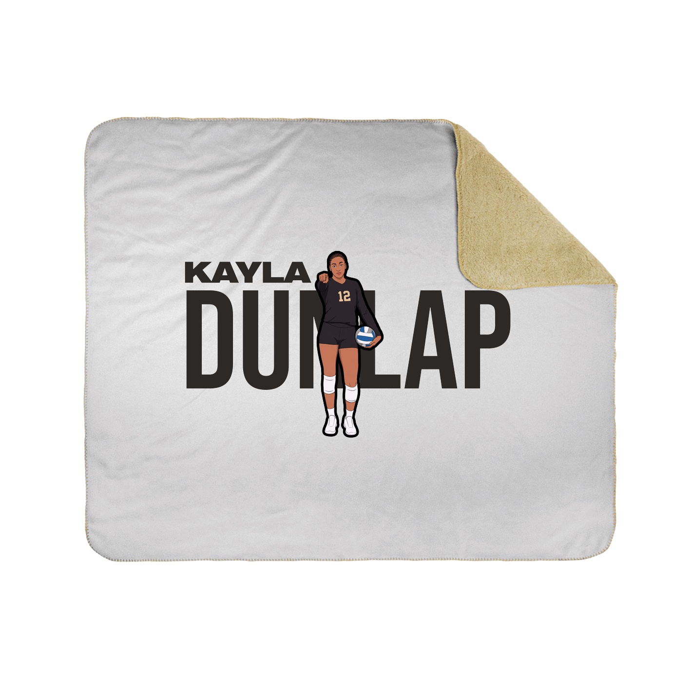 Throw Blanket — Player Name in White