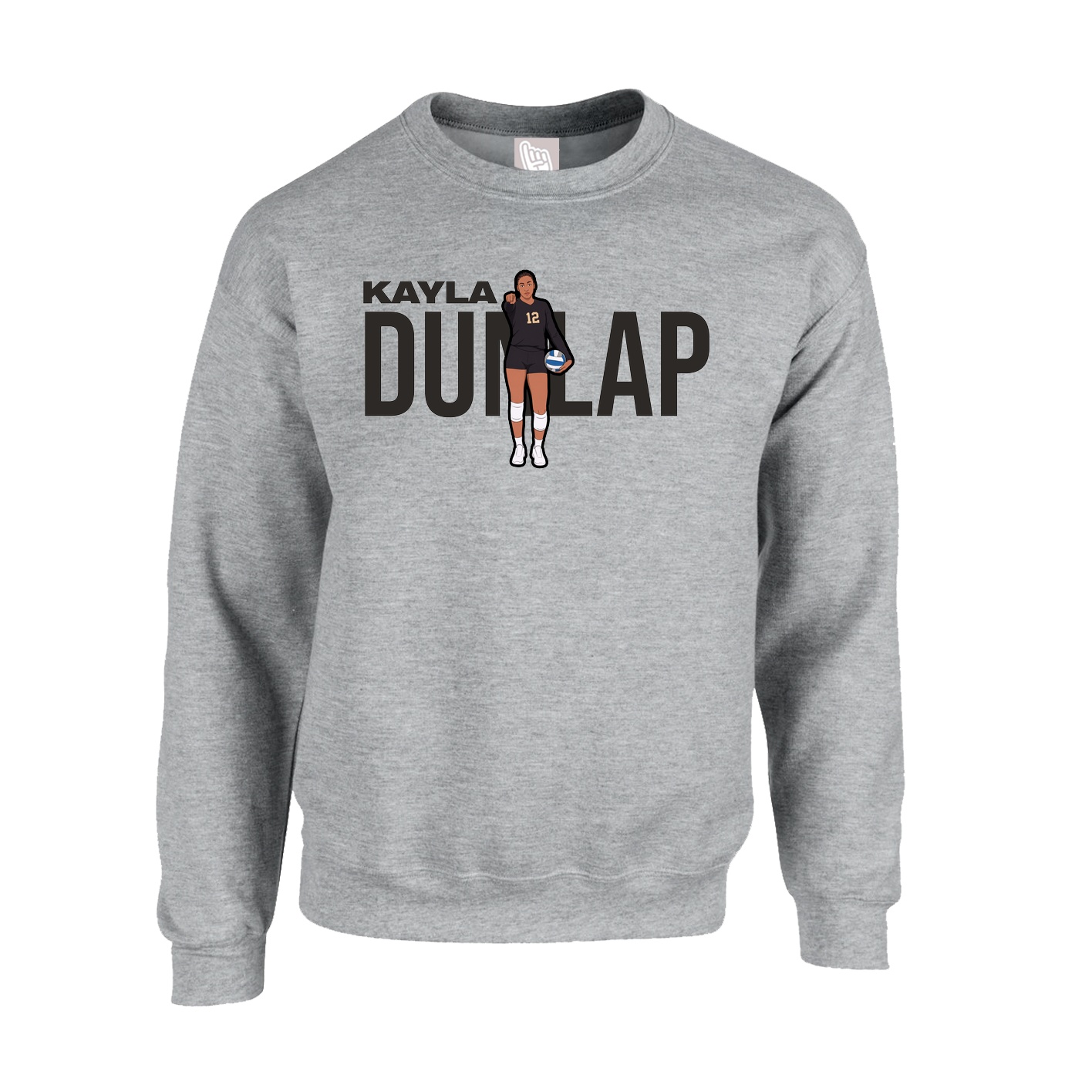 Fleece Crew — Player Name in Grey