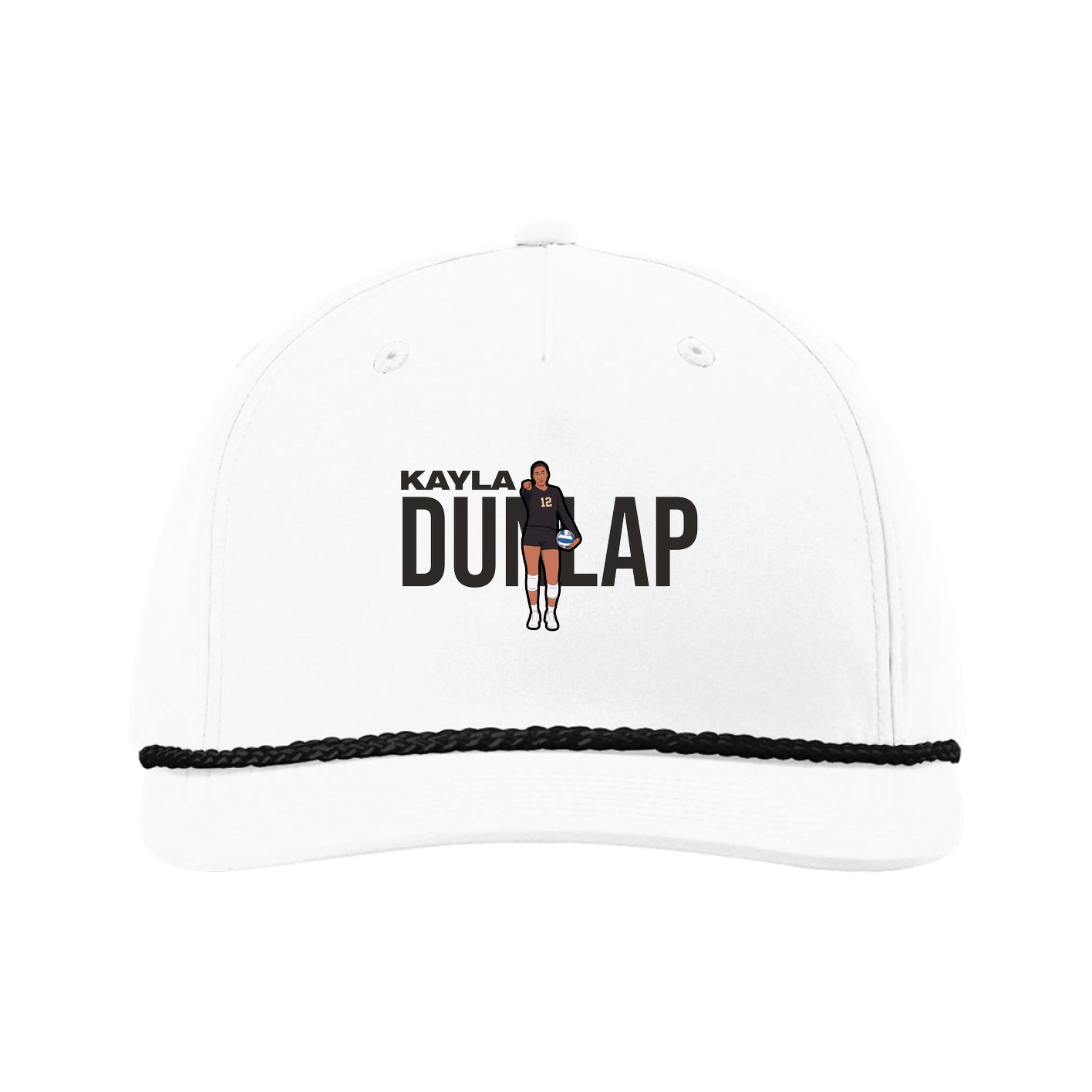 Five-Panel Classic Rope Cap — Player Name in White