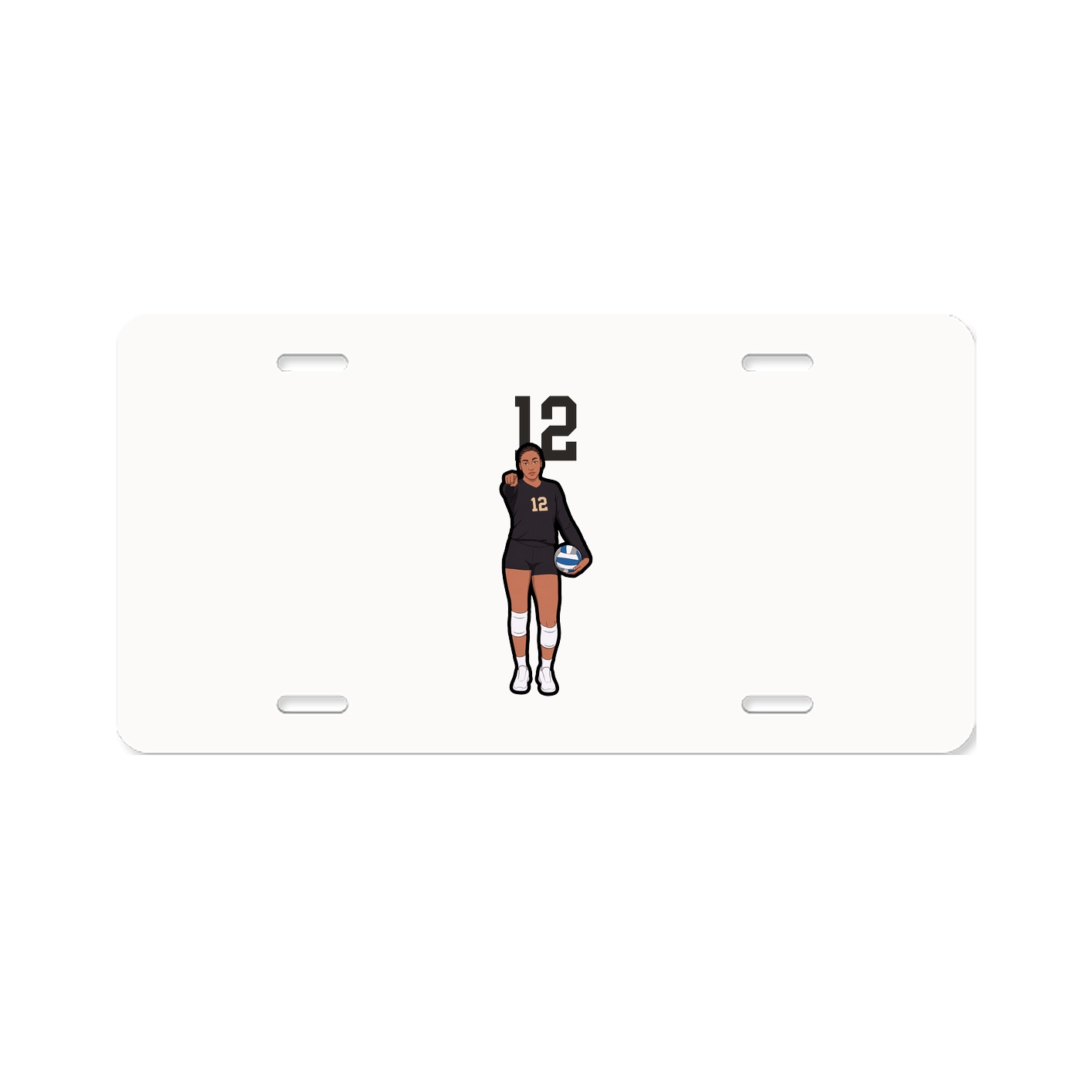 License Plate — Number Top in Classic