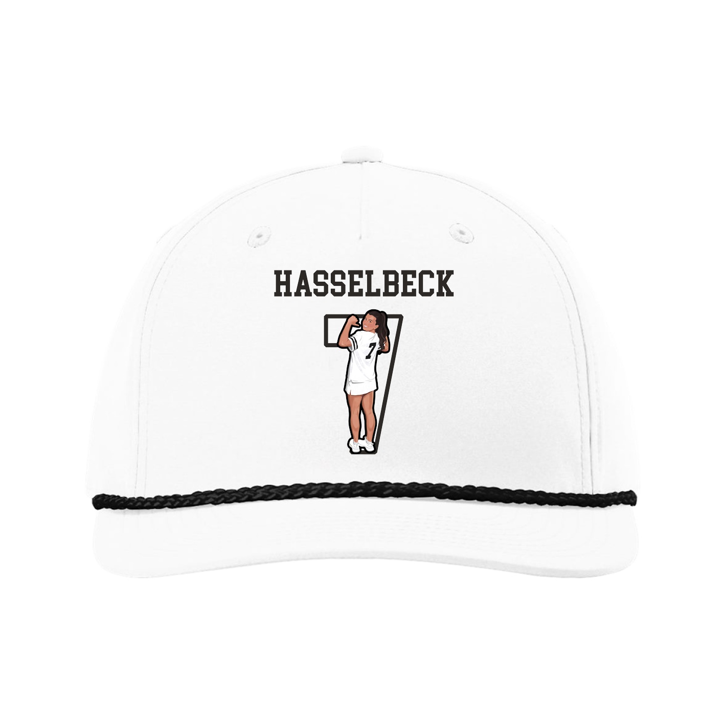 Five-Panel Classic Rope Cap — Shirsey in White