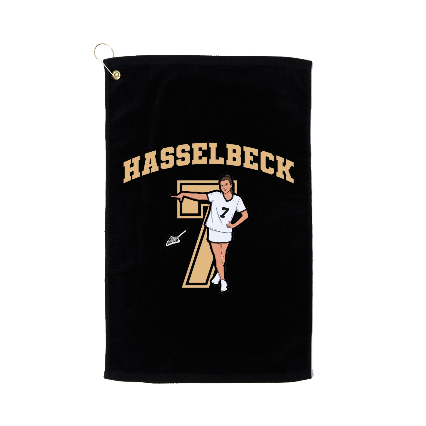 Golf Towel — Number in Black