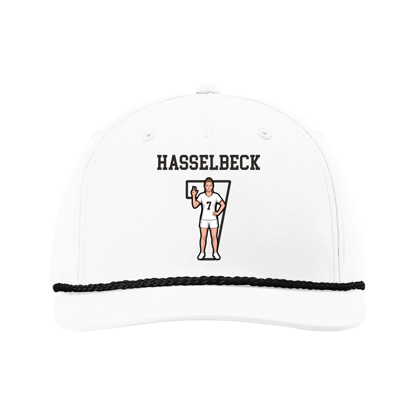 Five-Panel Classic Rope Cap — Shirsey in White