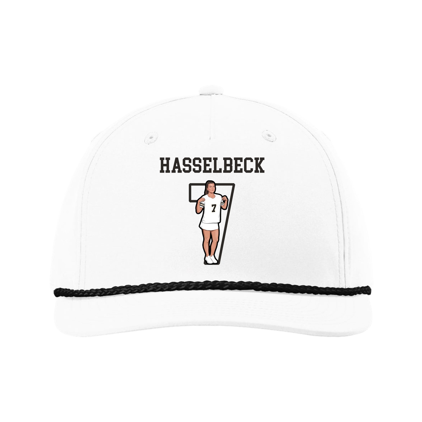 Five-Panel Classic Rope Cap — Shirsey in White