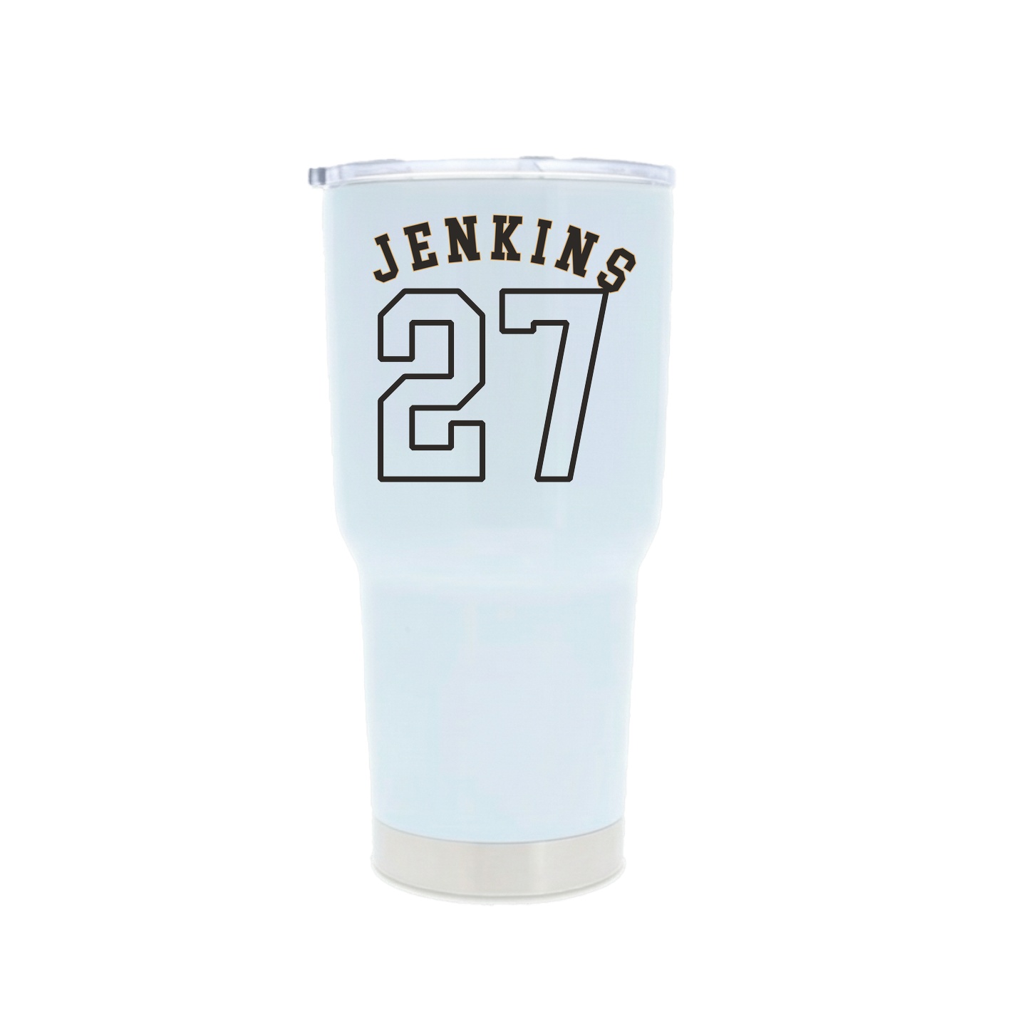 30oz Stainless Steel Tumbler — Shirsey Arch in White