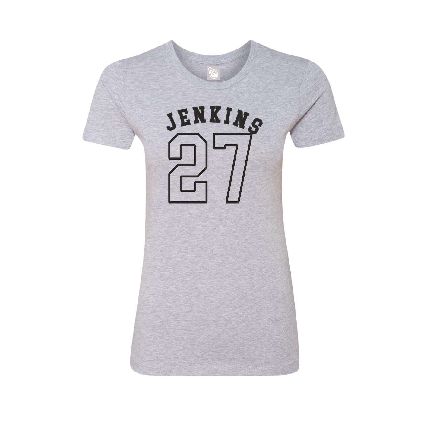 Fitted Women's Tee — Shirsey Arch in Grey
