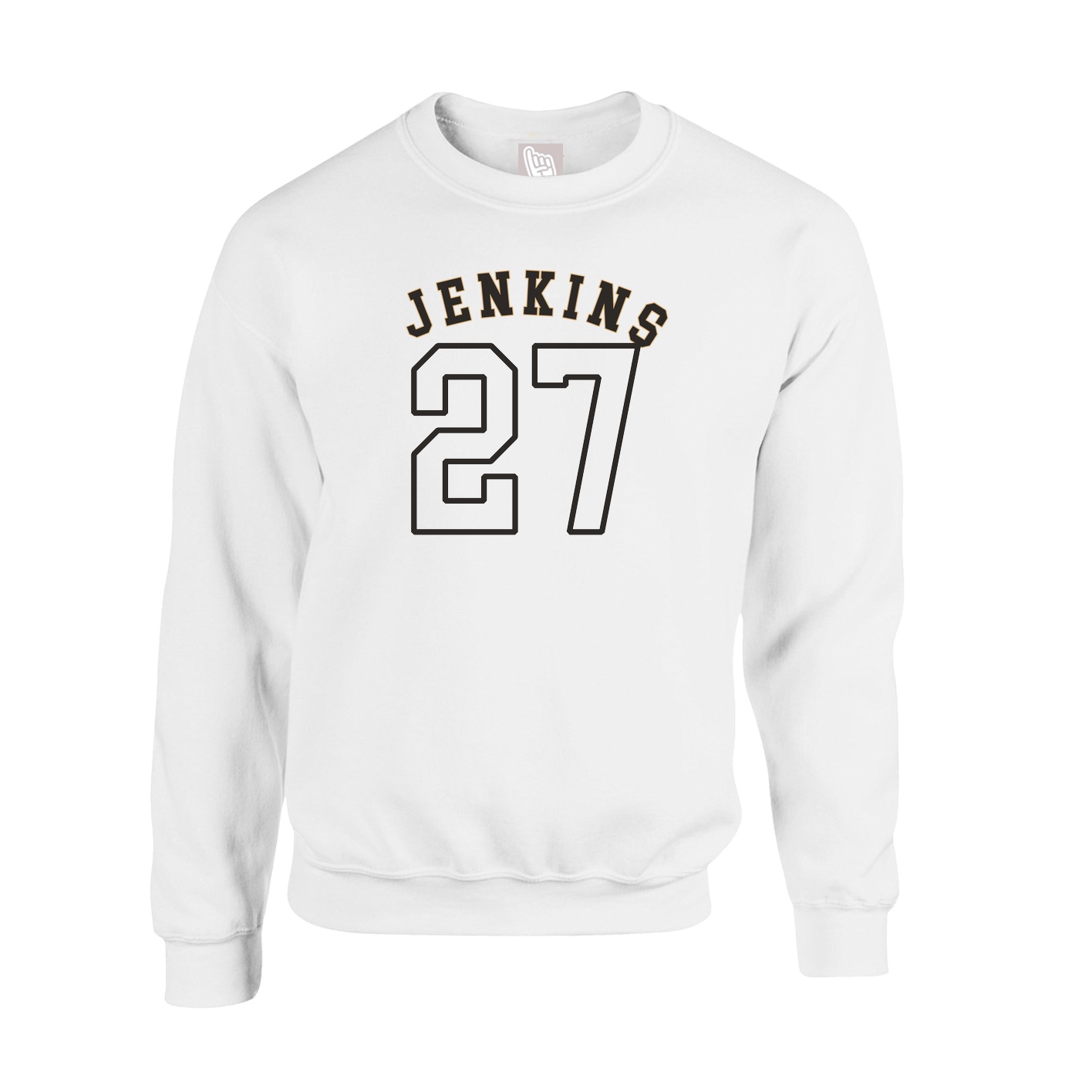 Fleece Crew — Shirsey Arch in White