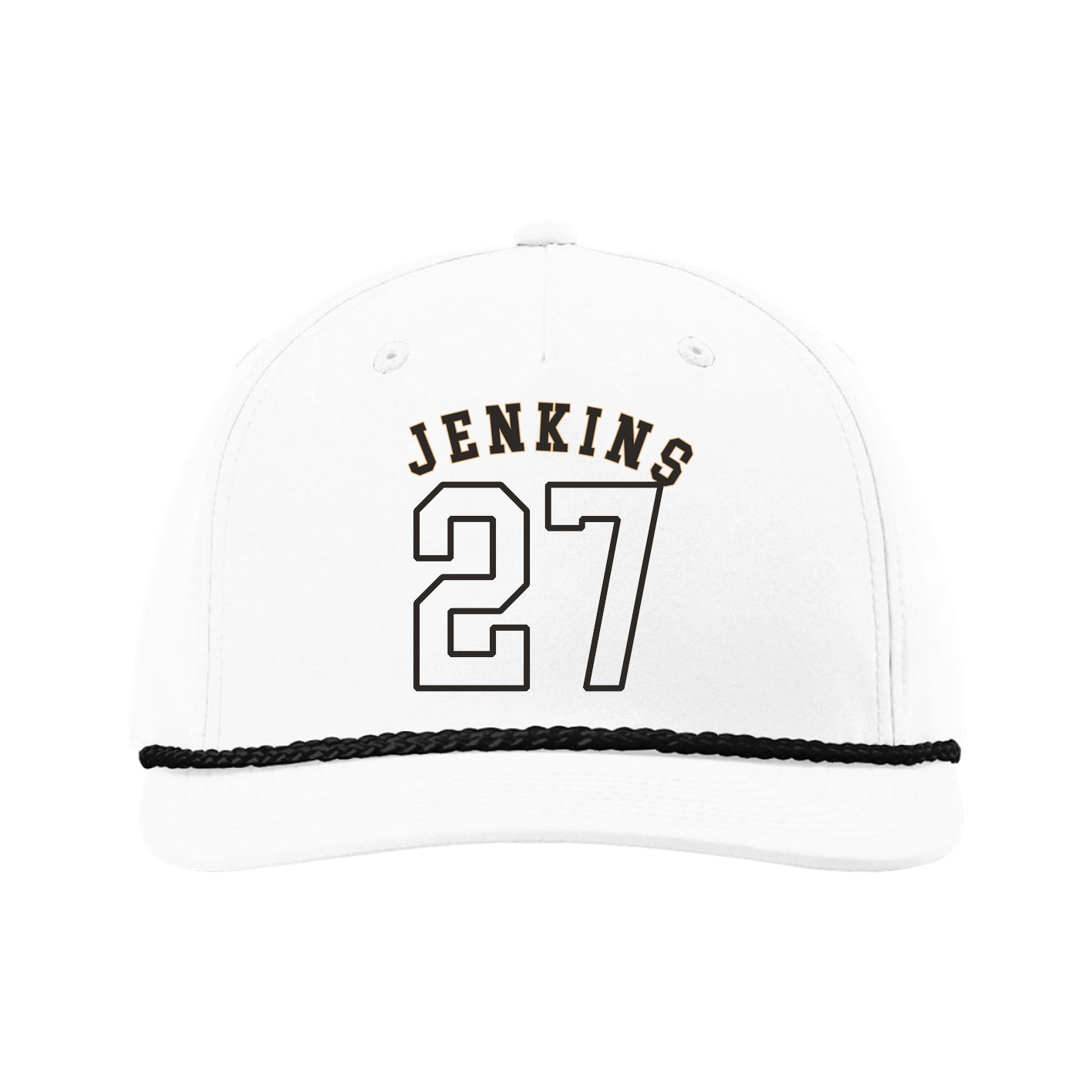 Five-Panel Classic Rope Cap — Shirsey Arch in White