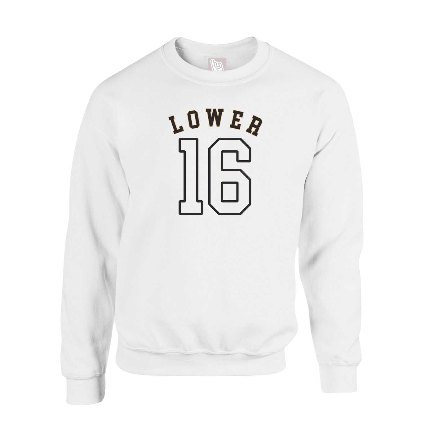 Fleece Crew — Shirsey Arch in White
