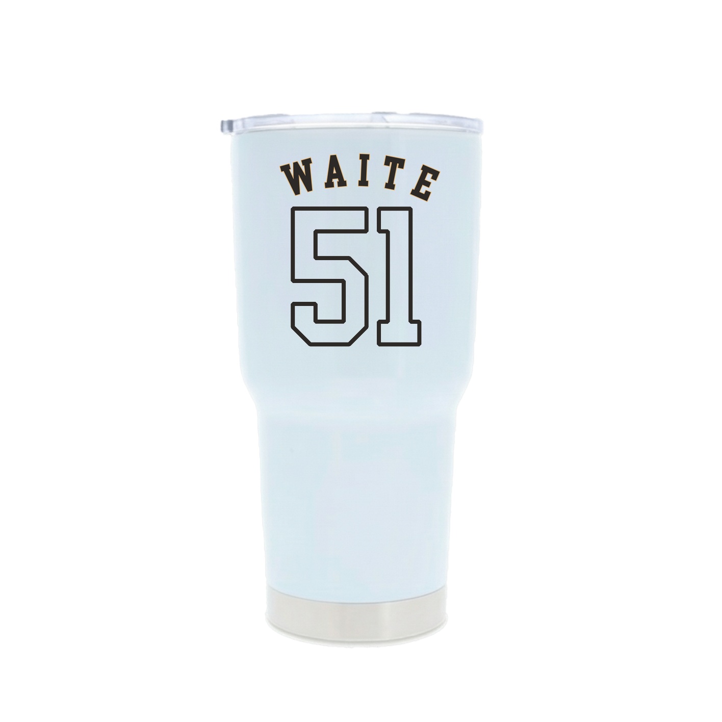 30oz Stainless Steel Tumbler — Shirsey Arch in White