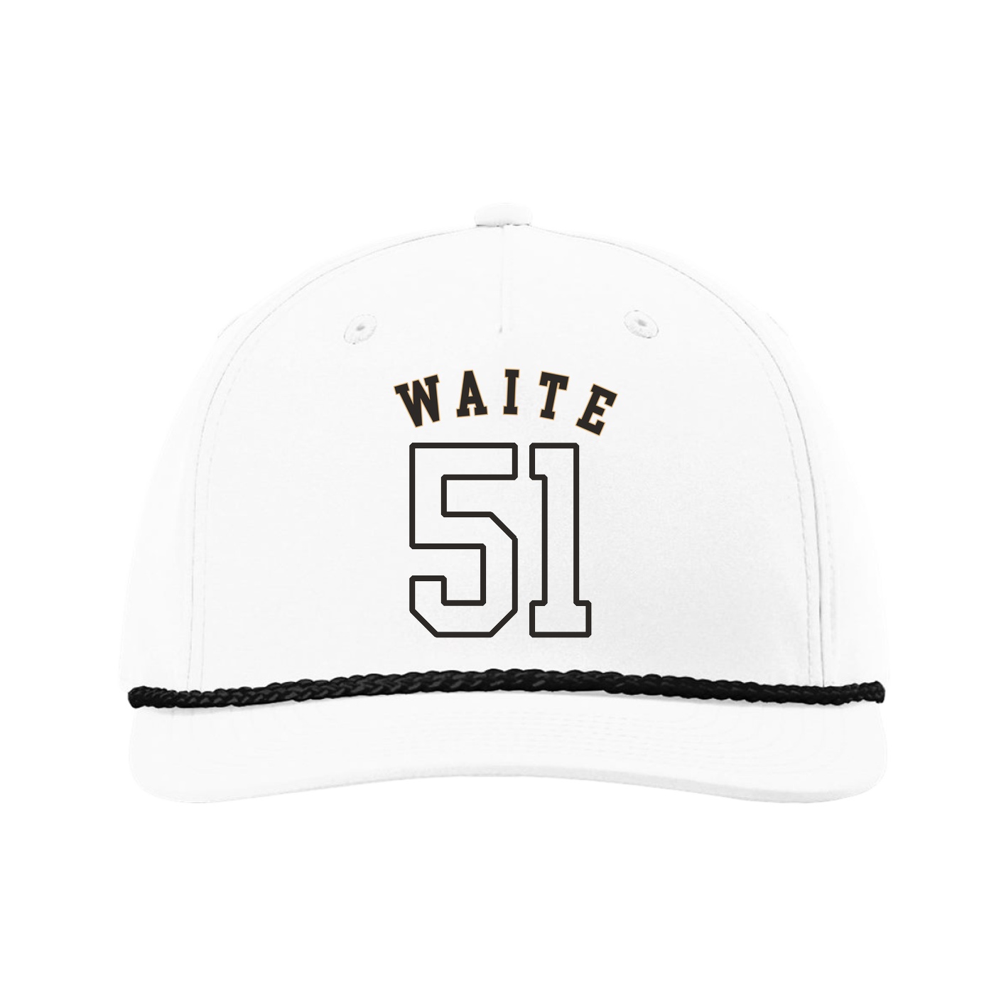 Five-Panel Classic Rope Cap — Shirsey Arch in White