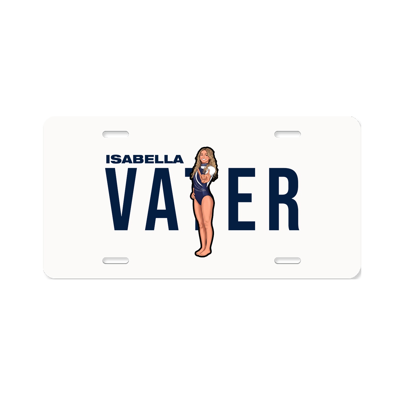 License Plate — Player Name in Classic