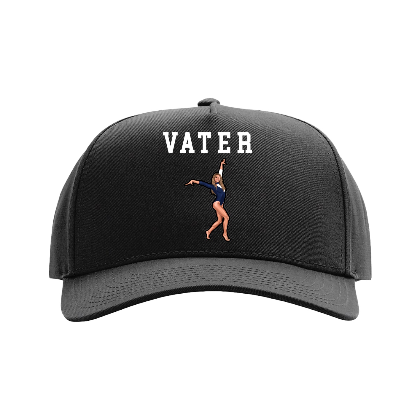 Full Fabric Five-Panel Champ Cap — Shirsey in Black