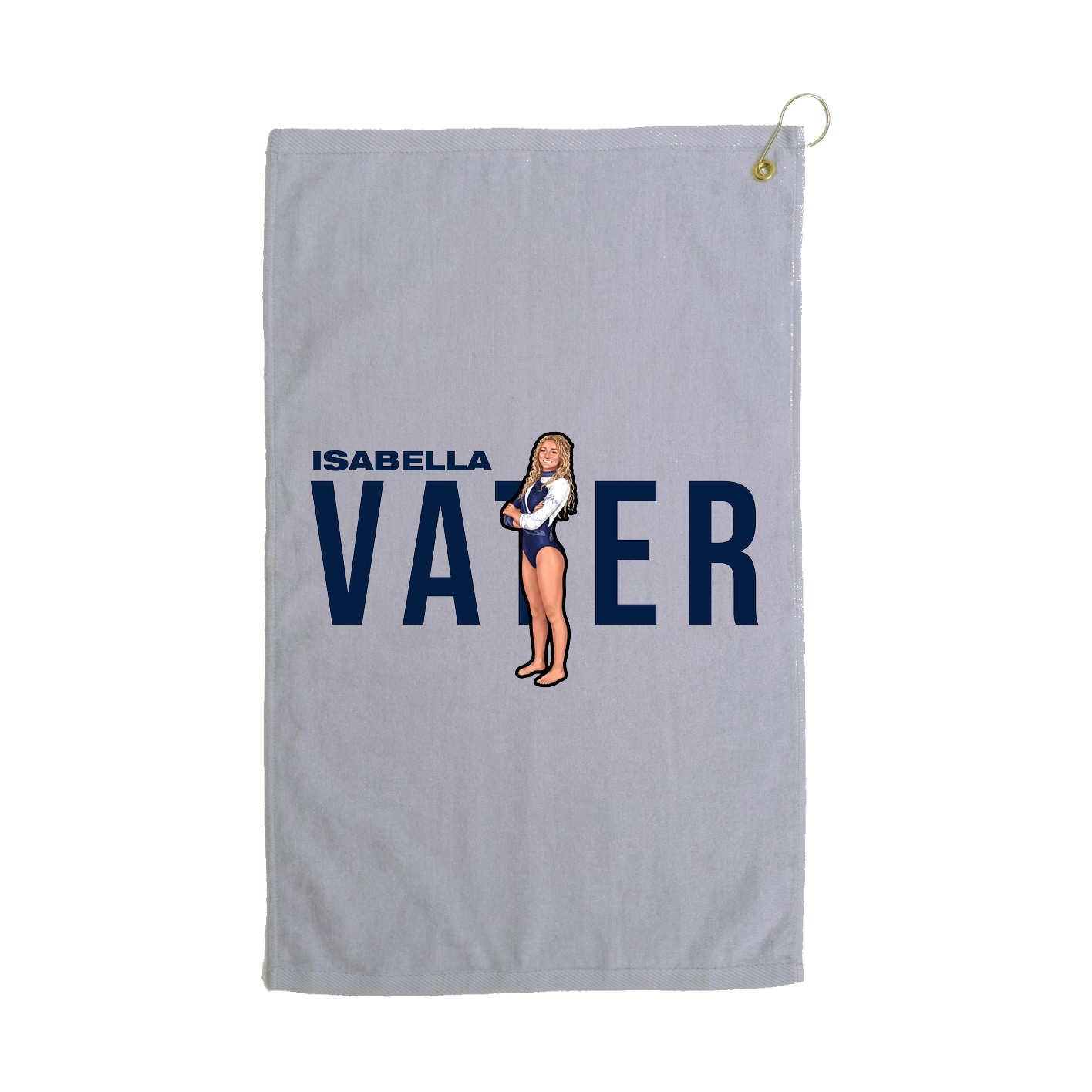 Golf Towel — Player Name in Grey