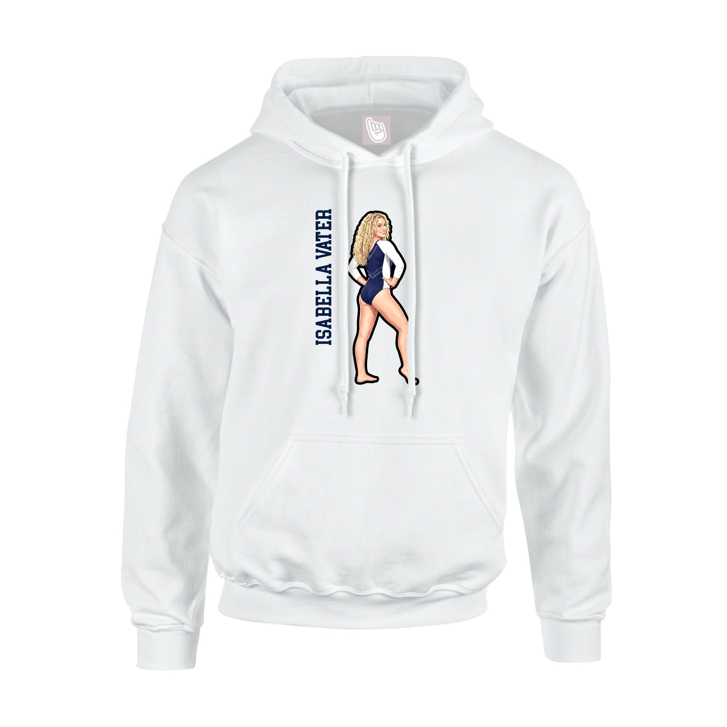 Hoodie — Name Vertical in White