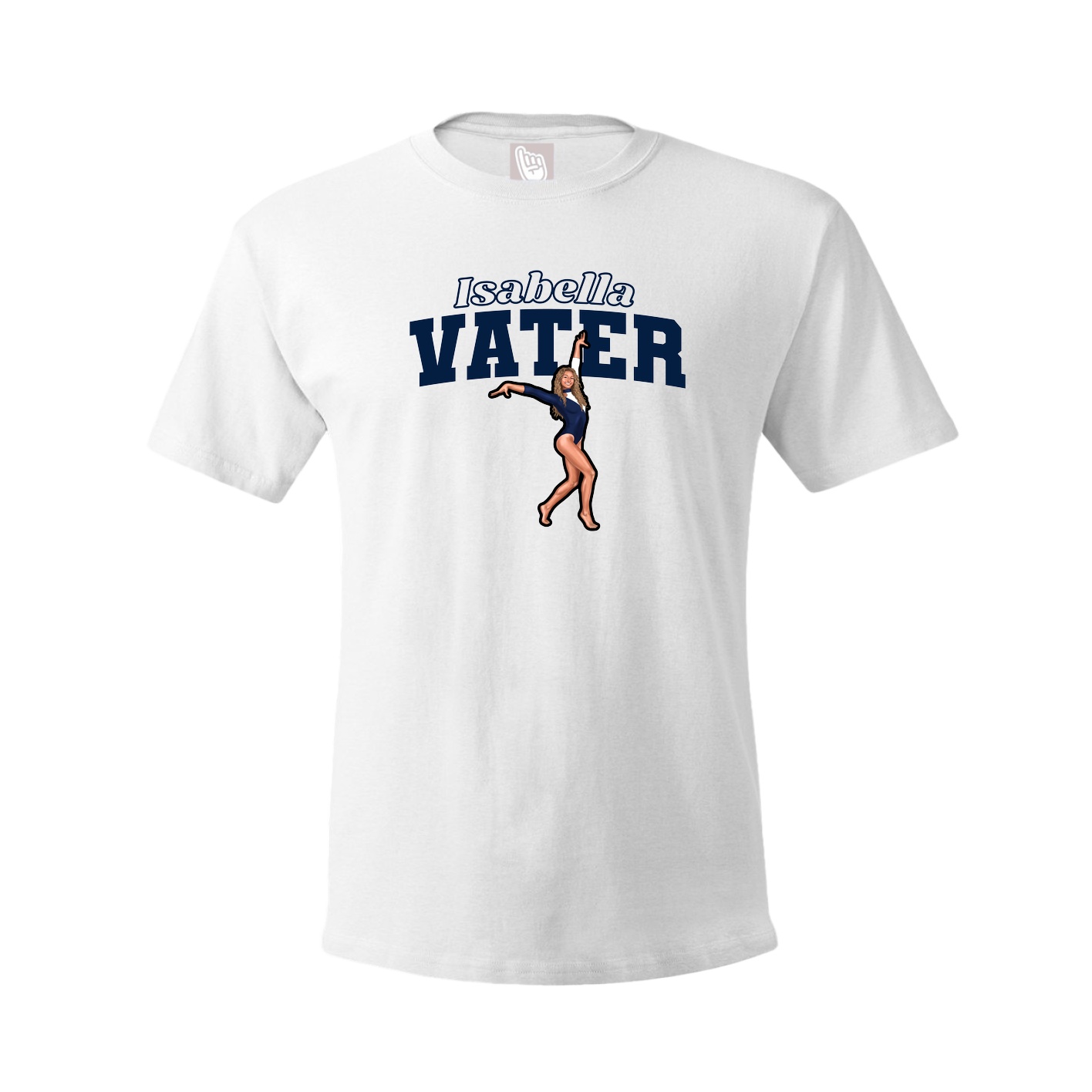 Youth Tee — Name Arch in White