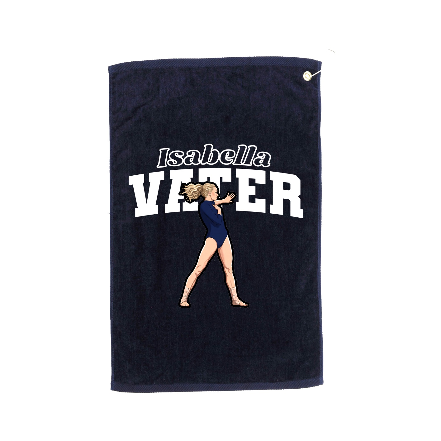 Golf Towel — Name Arch in Navy