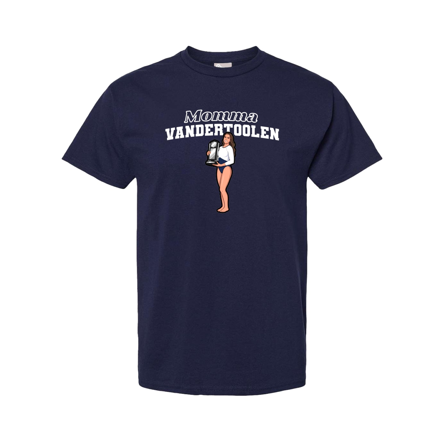 Youth Tee — Mothers Day Block in Navy