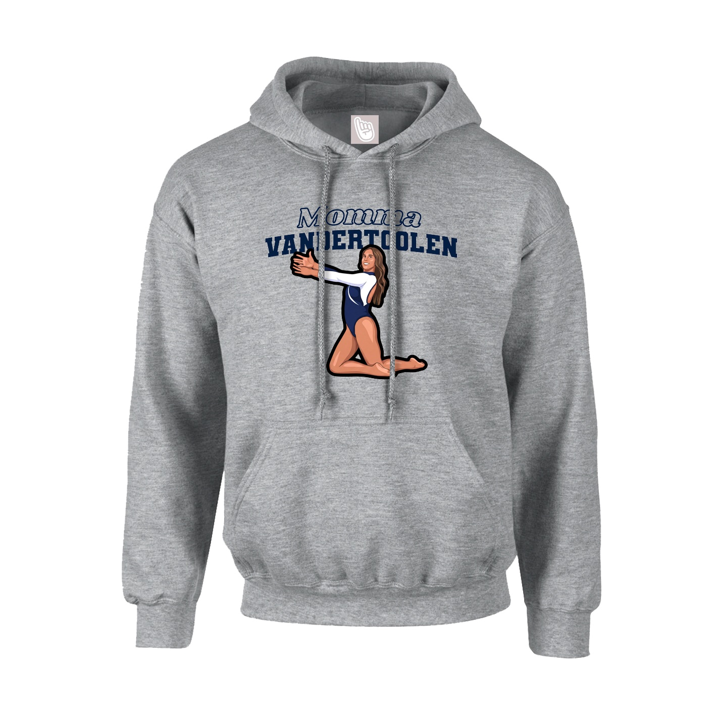 Youth Hoodie — Mothers Day Block in Grey