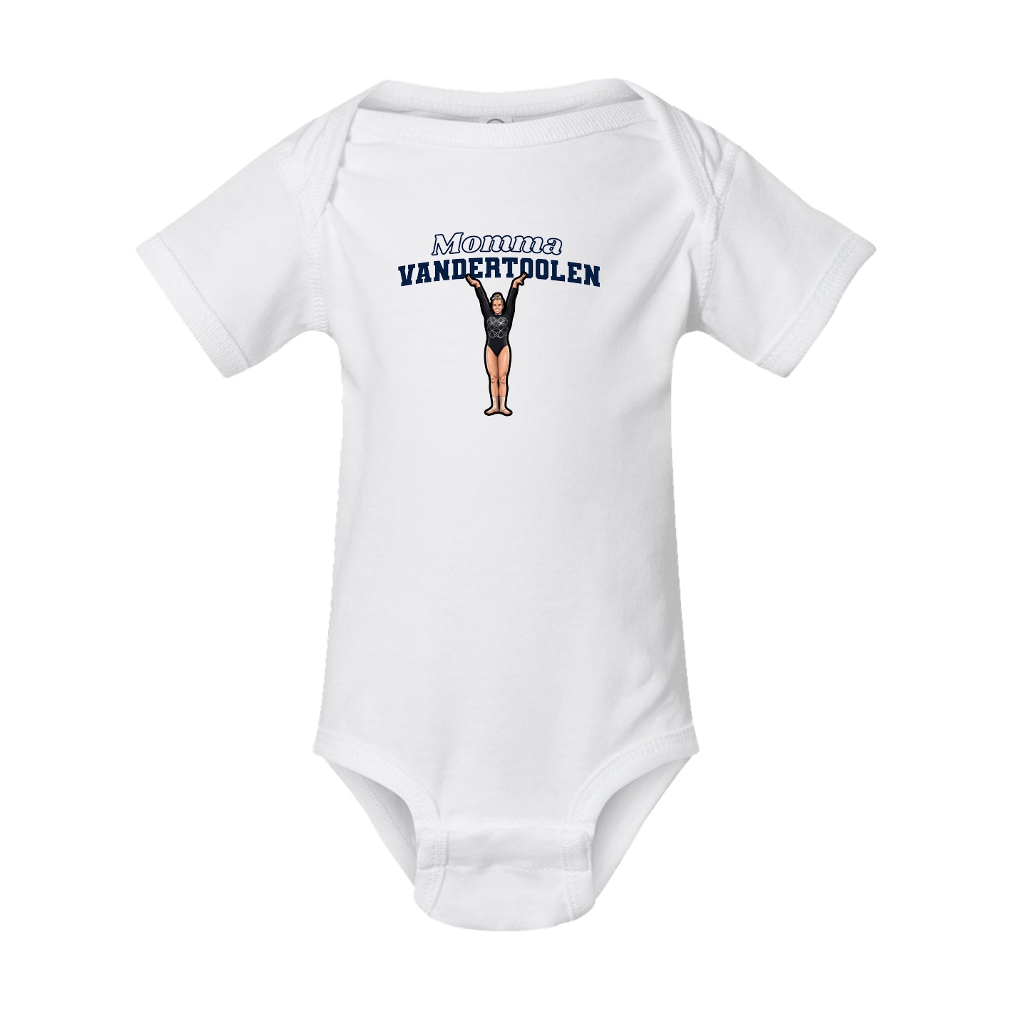 Baby Onesie — Mothers Day Block in White