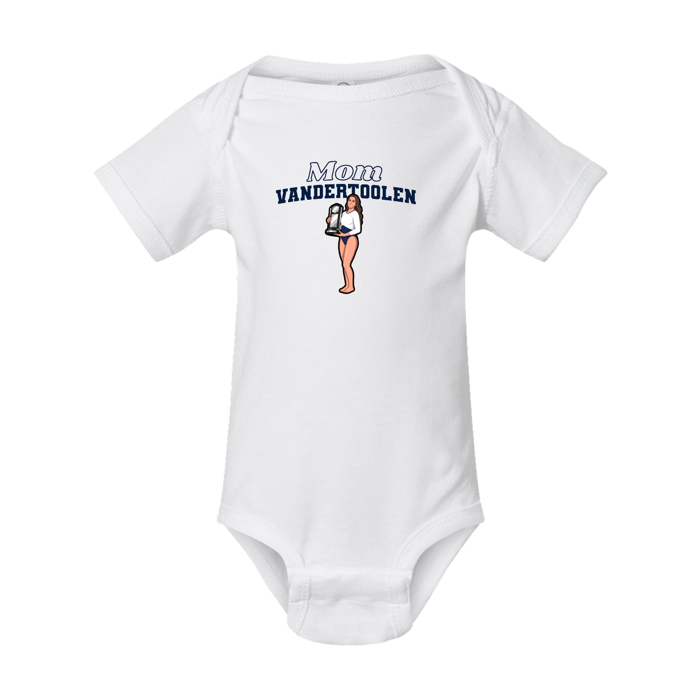 Baby Onesie — Mothers Day Block in White