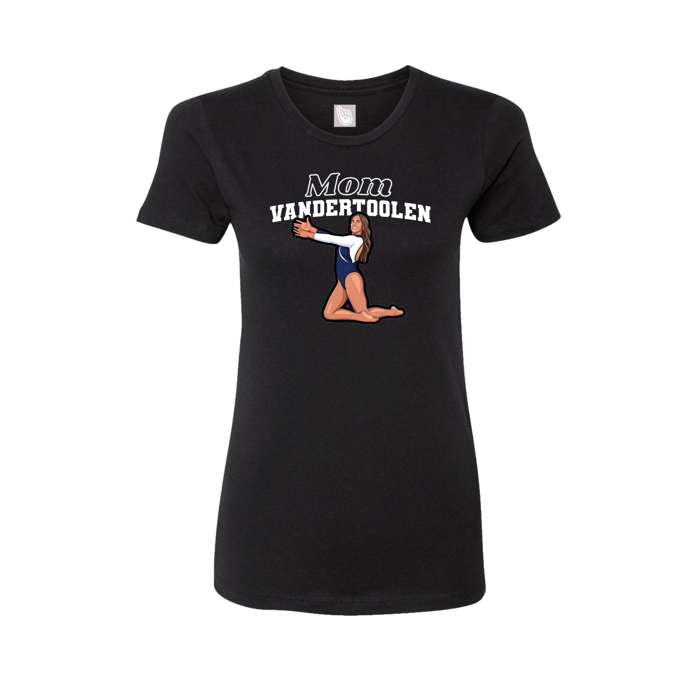 Womens Tee — Mothers Day Block in Black