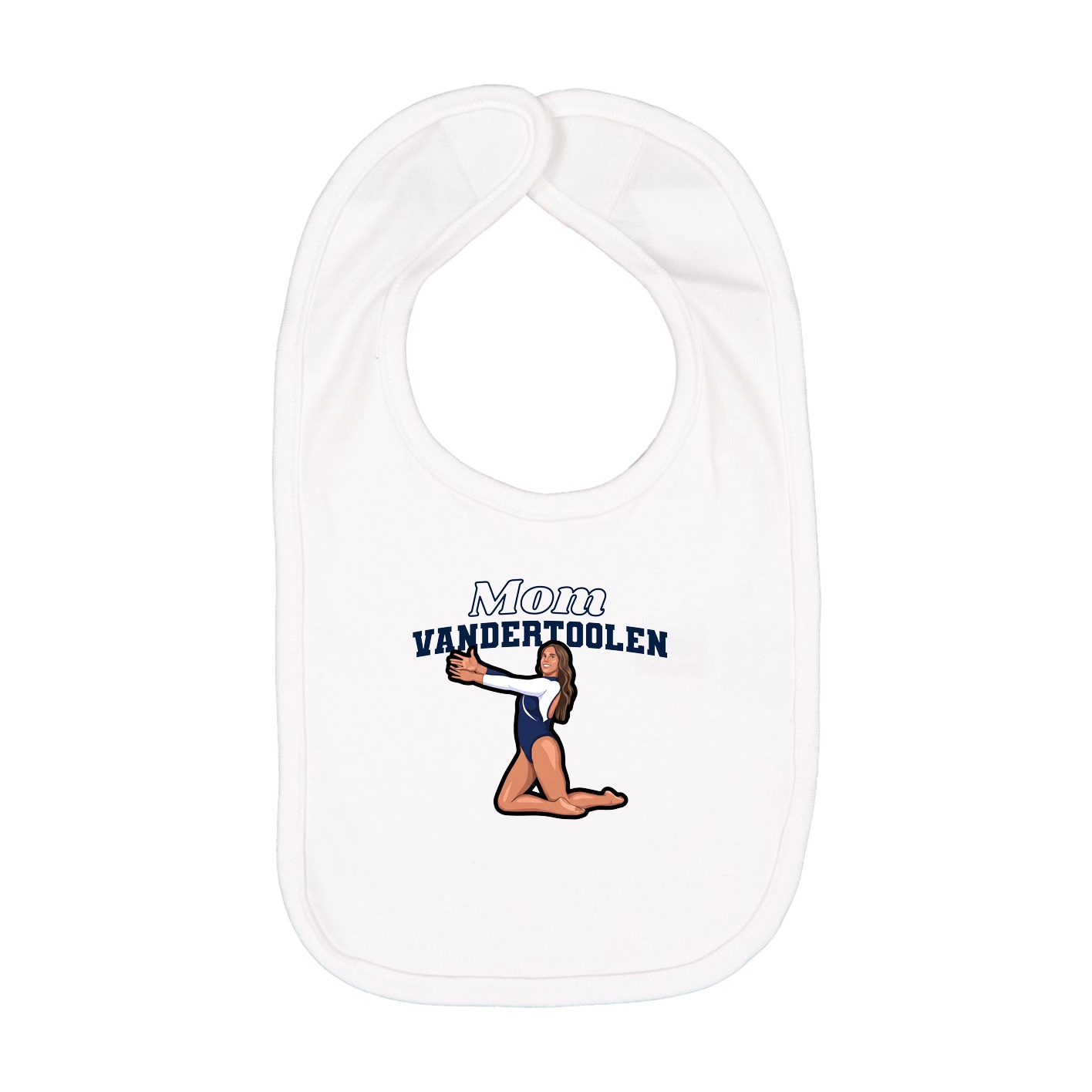 Infant Bib — Mothers Day Block in White